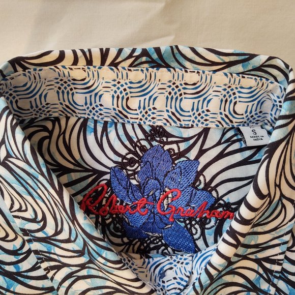ROBERT GRAHAM GLEESON MEN'S SHORT SLEEVE CASUAL DRESS SHIRT - SIZE SMALL - Picture 2 of 7